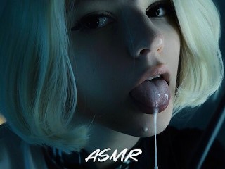 Teen’s sensual ASMR, milk-like licking, ear nibbling, and foot attention.