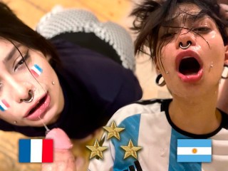 World Champion Argentina fan scores French lady after the FINAL – Meg Vicious.
The big ass fan nails French beauty after their triumph – Meg Vicious.