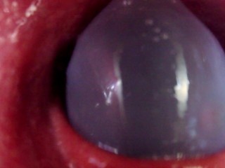 Damaged internal camera during experience. Flint from Bad Dragon engaged in condom-protected anal intercourse, filling me.