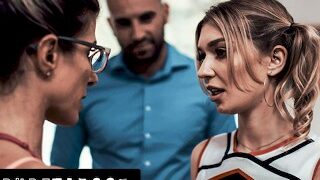 Husband’s Delight: MILF Invites Mini Cheerleader